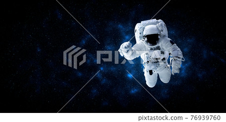 Astronaut spaceman do spacewalk while working for space station Astronaut spaceman do spacewalk while working for space station 76939760