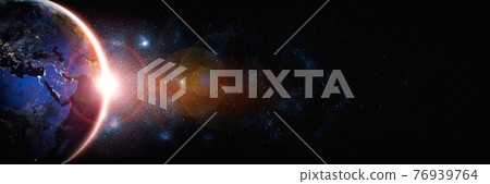 Planet earth globe view from space showing realistic earth surface and world map Planet earth globe view from space showing realistic earth surface and world map 76939764