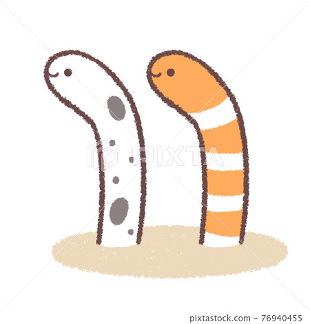 Garden eels and Japanese moray eels 76940455