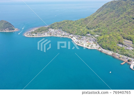 Aerial view of Misumi West Port (Kumamoto Prefecture) 76940765