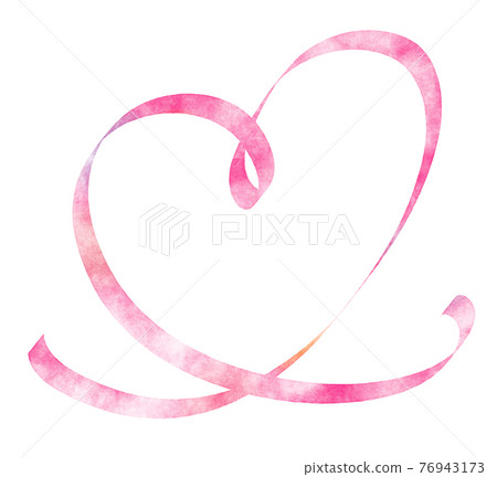 Heart-shaped pink ribbon Heart-shaped pink ribbon 76943173
