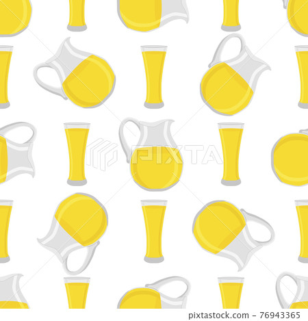 Illustration on theme colored lemonade in glass jug Illustration on theme colored lemonade in glass jug 76943365