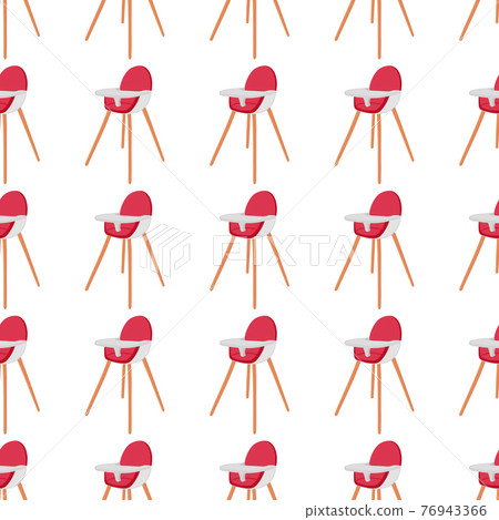 Illustration on theme colorful modern child high chair 76943366