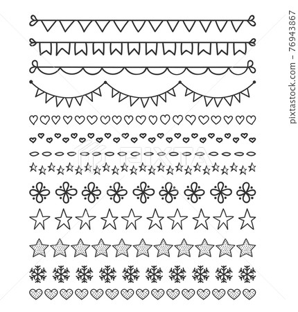 13 Hand Drawn Dividers 76943867