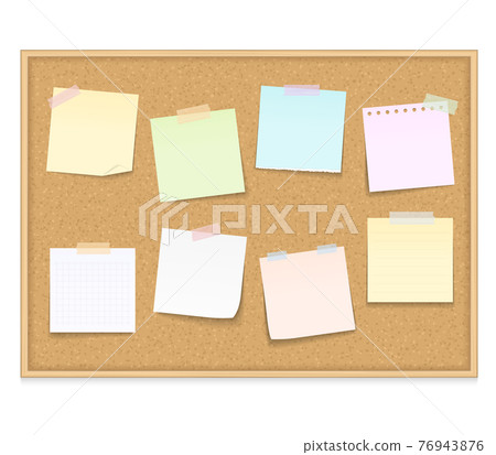 Paper Notes on Bulletin Board 76943876