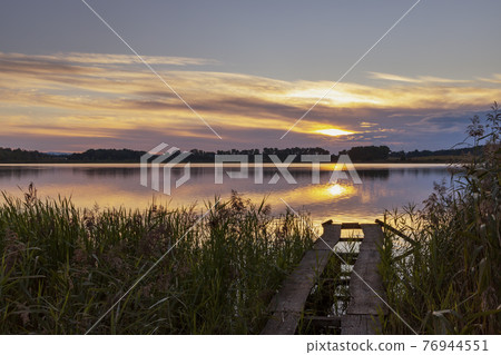 Sunset in nature reserve Rezabinec in Southern Bohemia, Czech Republic Sunset in nature reserve Rezabinec in Southern Bohemia, Czech Republic 76944551