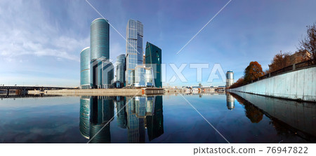Panorama of the international business centre (City), Moscow, Russia 76947822