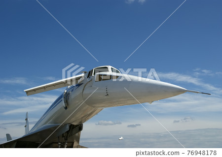 The Tupolev Tu-144 (NATO name: Charger) was a Soviet supersonic transport aircraft, similar to the concord 76948178