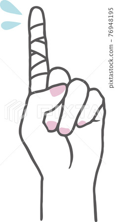 Injured finger illustration material Injured finger illustration material 76948195