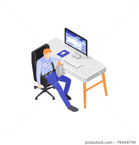 Distracted Worker Burnout Composition 76948749