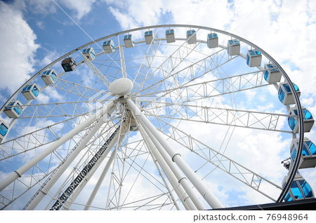 Ferris wheel in Finland. Helsinki. Ferris wheel in Finland. Helsinki. 76948964