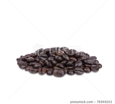 Coffee beans Isolated on white background 76949201