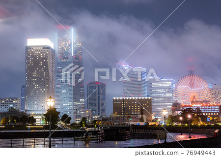 橫濱港未來的夜景 橫濱港未來的夜景 76949443