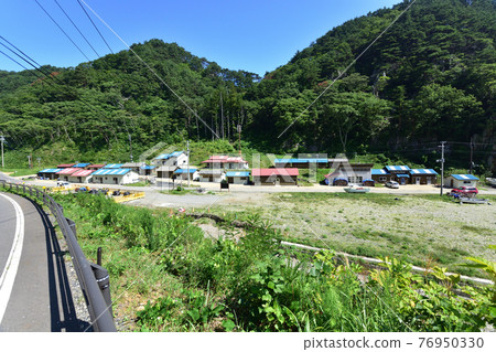 In the summer of 2020, the scenery of Kitayamazaki and its surroundings in Iwate Prefecture In the summer of 2020, the scenery of Kitayamazaki and its surroundings in Iwate Prefecture 76950330
