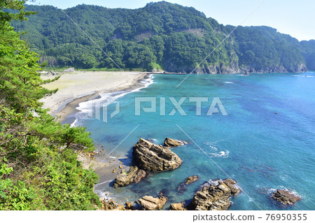 In the summer of 2020, the scenery of Kitayamazaki and its surroundings in Iwate Prefecture 76950355
