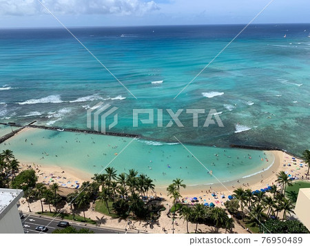 夏威夷的美麗風景是藍色的 夏威夷的美麗風景是藍色的 76950489