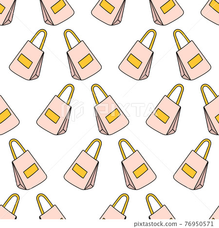 shopping bag seamless pattern textile print.... - Stock Illustration ...
