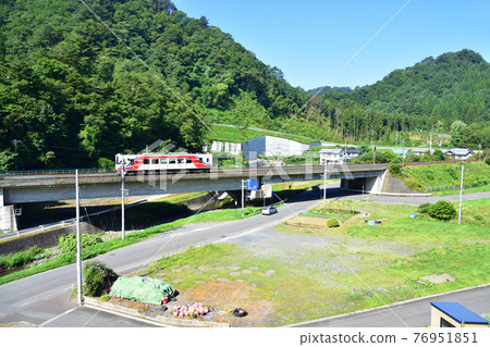 In 2020, the scenery from the Sanriku Railway Rias Line from Miyako Station to Fudai Station and the scenery from the train window In 2020, the scenery from the Sanriku Railway Rias Line from Miyako Station to Fudai Station and the scenery from the train window 76951851
