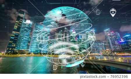 Global connection and the internet network modernization in smar 76952396