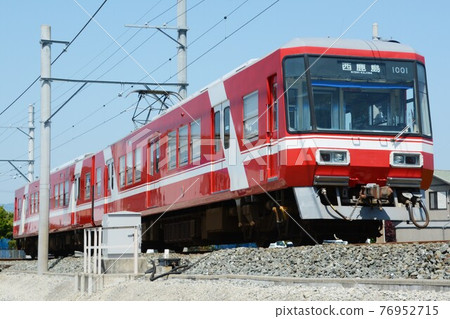 向西鹿島方向快速行駛的遠州鐵道1000系列 向西鹿島方向快速行駛的遠州鐵道1000系列 76952715