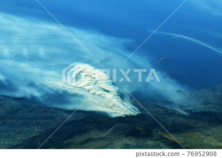 Forest fires from space. Elements of this image were furnished by NASA. 76952908