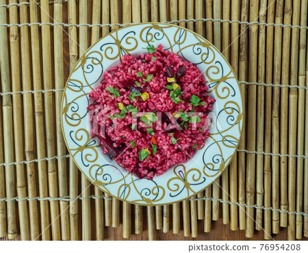 Beet of bulgur salad. Beet of bulgur salad. 76954208