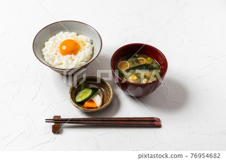 Rice and side dishes Side dishes of rice japanese food Rice and side dishes Side dishes of rice japanese food 76954682