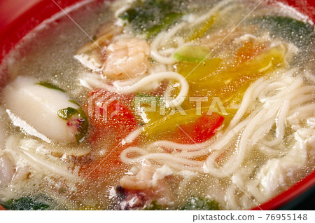 chinese traditional seafood noodle soup chinese traditional seafood noodle soup 76955148