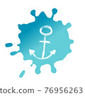 Vector illustration. Isolated grunge drawing anchor icon 76956263