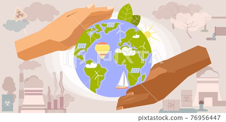 Earth In Hands Composition 76956447