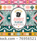 Native colorful aztec seamless pattern 76956521