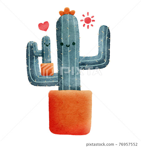 Cactus Mom and Her Child on Arm 76957552