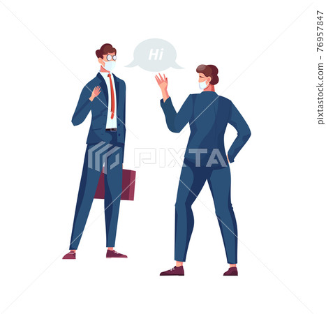 Social Distance Illustration 76957847