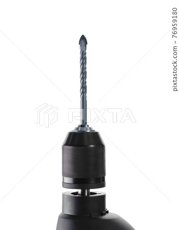 Electric drill with ceramic bit, white background Electric drill with ceramic bit, white background 76959180
