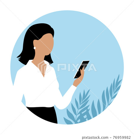 Young beautiful brunette businesswoman in the office 76959982