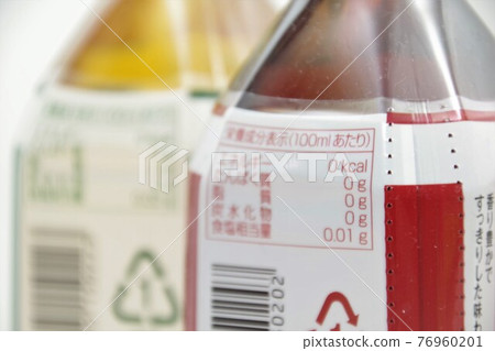 PET瓶茶的營養成分標籤 76960201