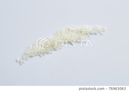Thai rice on white background. 76963063