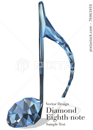 Diamond image musical note eighth note vector illustration 76963959