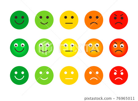 Emoji mood indicator emotion feedback set vector Emoji mood indicator emotion feedback set vector 76965011