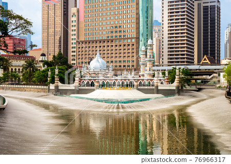 jamek mosque at the confluence of Klang and Gombak Rivers in Kuala Lumpur, Malaysia 76966317