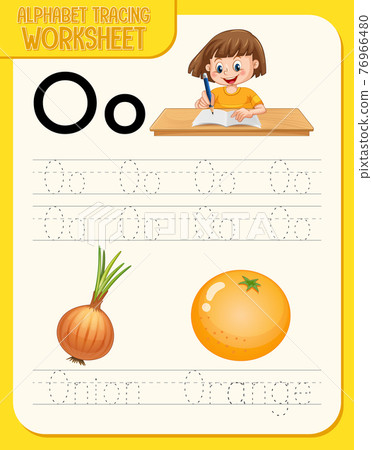 Alphabet tracing worksheet with letter O and o Alphabet tracing worksheet with letter O and o 76966480