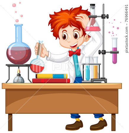 Researcher experiment in the laboratory Researcher experiment in the laboratory 76966491