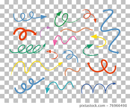 Different types of hand drawn curved arrows on transparent background Different types of hand drawn curved arrows on transparent background 76966498