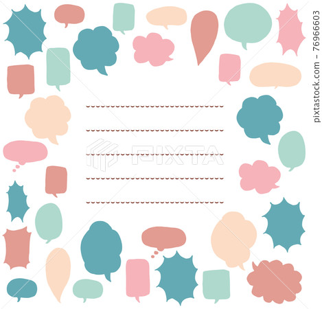 Colorful letter frame with dialogue balloons No... - Stock Illustration ...