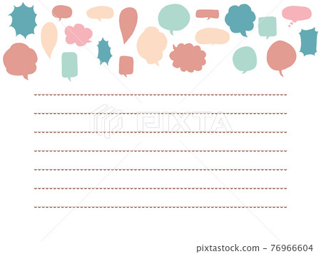 Colorful letter frame with dialogue balloons No... - Stock Illustration ...
