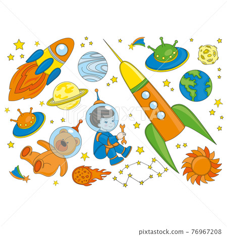 SPACE SHIP Galaxy Cosmos Universe Journey Boy... - Stock Illustration  [76967208] - PIXTA
