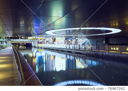 Osaka Minami Night view around Dotonbori 76967262