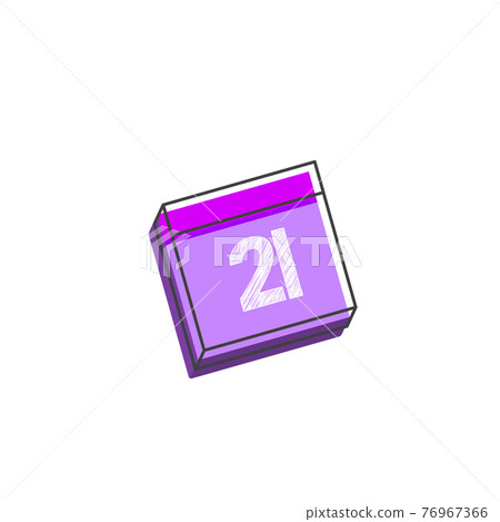Flat small calendar Outline Cartoon Style Suitable for Sticker, Icon. Isolated on a white background Flat small calendar Outline Cartoon Style Suitable for Sticker, Icon. Isolated on a white background 76967366