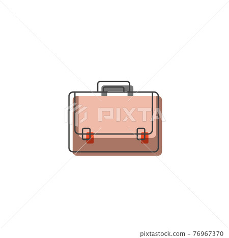 Flat briefcase Outline Cartoon Style Suitable for Sticker, Icon. Isolated on a white background Flat briefcase Outline Cartoon Style Suitable for Sticker, Icon. Isolated on a white background 76967370