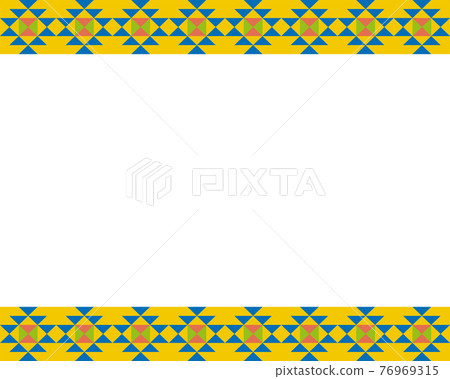 民族花紋框（黃色） 76969315